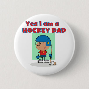 Hockey-Vater-T - Shirts und Geschenke Button