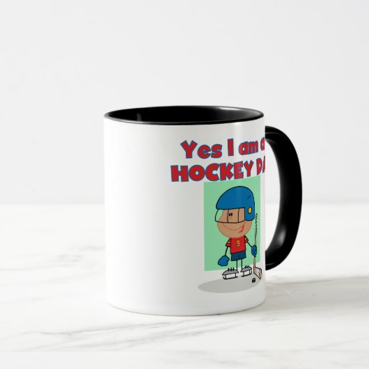 Hockey-Vater-T - Shirts und Geschenke Tasse (VorderseiteRechts)