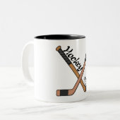 Hockey-Vater-Tasse Zweifarbige Tasse (Vorderseite Links)