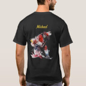 Hockey-Vater Wasserfarbe genannt Modern T-Shirt (Rückseite)