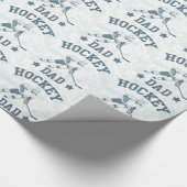 Hockey Vater Weihnachtsgeschenk Wrapping Paper Geschenkpapier (Ecke)
