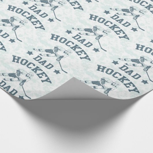 Hockey Vater Weihnachtsgeschenk Wrapping Paper Geschenkpapier (Ecke)