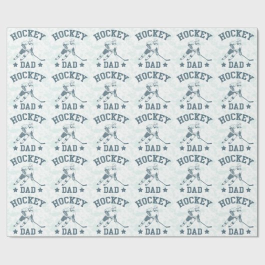 Hockey Vater Weihnachtsgeschenk Wrapping Paper Geschenkpapier (Flach)