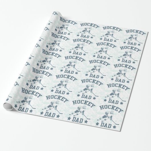 Hockey Vater Weihnachtsgeschenk Wrapping Paper Geschenkpapier (Ungerollt)
