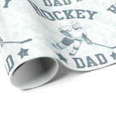 Hockey Vater Weihnachtsgeschenk Wrapping Paper Geschenkpapier (Rolleneckpunkt)