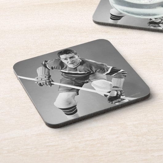 Hockey-Verteidiger Getränkeuntersetzer (Linke Seite)