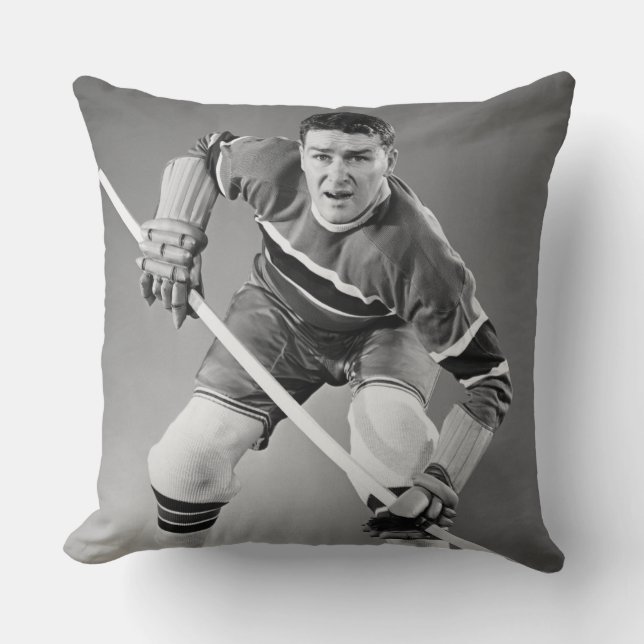 Hockey-Verteidiger Kissen (Vorderseite)