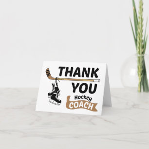 Hockey Vielen Dank Coach Skate und Stick Dankeskarte