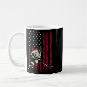 Hockey Vintage Amerikanische Flagge 4. Juli Gesche Kaffeetasse