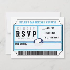 HOCKEY VIP REPLY CARD Bar Bat Mitzvah Einladung