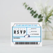 HOCKEY VIP REPLY CARD Bar Bat Mitzvah Einladung (Stehend Vorderseite)
