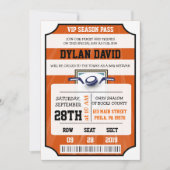 HOCKEY VIP TICKET Bar Bat Mitzvah Einladung (Vorderseite)