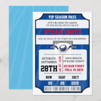 HOCKEY VIP TICKET Bar Bat Mitzvah Einladung