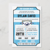 HOCKEY VIP TICKET Bar Bat Mitzvah Einladung (Vorderseite)