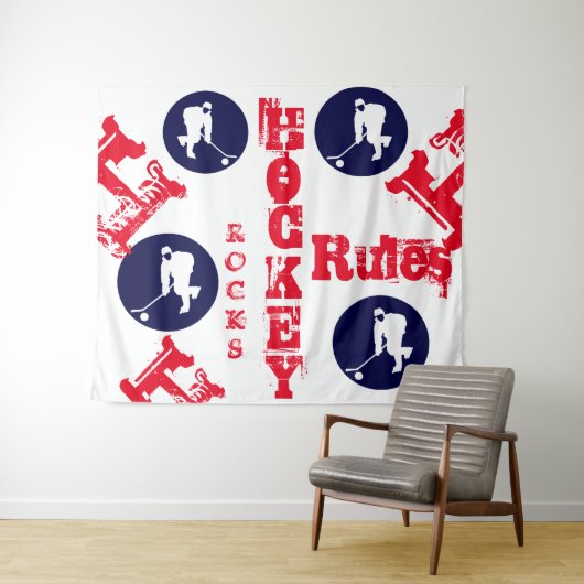 Hockey Wandteppich (Beispiel (Horizontal))