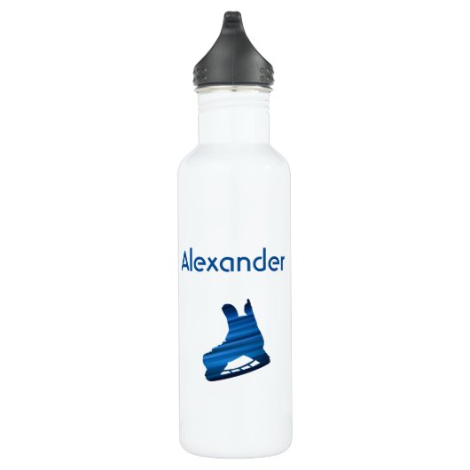 Hockey Wasser Flasche Favorit Saison blauen Linien Edelstahlflasche (Rechts)