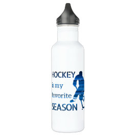 Hockey Wasser Flasche Favorit Saison blauen Linien Edelstahlflasche