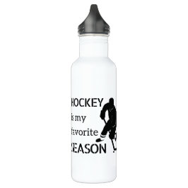 Hockey Wasser Flasche Favorit Saison schwarz Edelstahlflasche