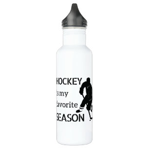 Hockey Wasser Flasche Favorit Saison schwarz Edelstahlflasche