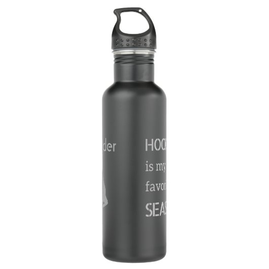 Hockey Wasser Flasche Favoriten Jahreszeit Silber Edelstahlflasche (Rückseite)