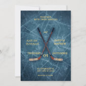 Hockey Wedding Invitation – Sporty & Romantic Desi Einladung (Vorderseite)
