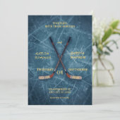Hockey Wedding Invitation – Sporty & Romantic Desi Einladung (Stehend Vorderseite)