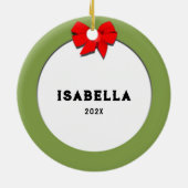 Hockey Weihnachten 2025 Sammelbar Keramik Ornament (Hinten)