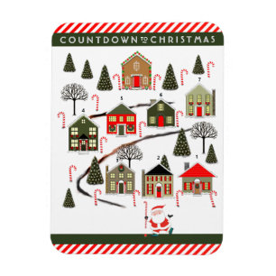 Hockey-Weihnachts-Countdown-Magnet Magnet