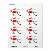 Hockey Weihnachts-Geschenk Tag Sticker (Vorne)