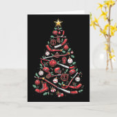 Hockey-Weihnachtsbaum Karte (Gelbe Blume)