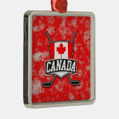 Hockey Weihnachtsbaum Ornament Kanadische Flagge (Rechts)