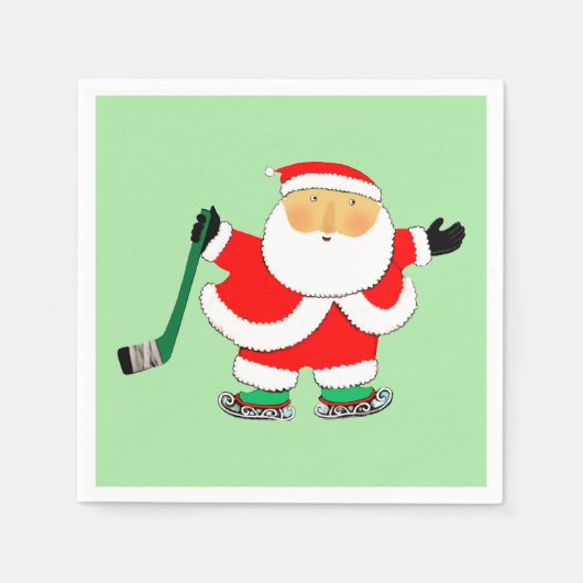 Hockey Weihnachtsfeier Serviette (Vorderseite)