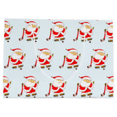 Hockey Weihnachtsfeiertag Große Geschenktasche Geschenktüte (Rückseite)