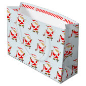 Hockey Weihnachtsfeiertag Große Geschenktasche Geschenktüte (Rückseite Schrägansicht)