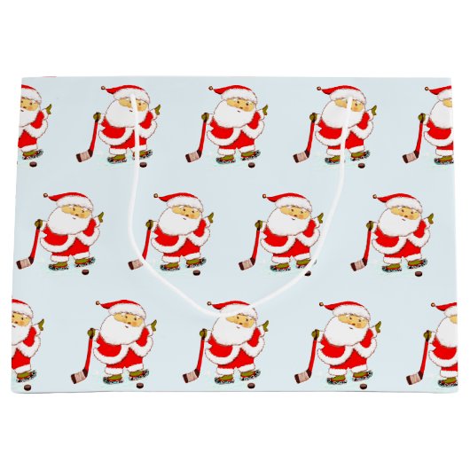 Hockey Weihnachtsfeiertag Große Geschenktasche Große Geschenktüte (Vorderseite)