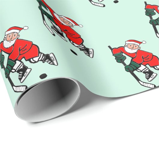 Hockey Weihnachtsgeschenk Geschenkpapier (Rolleneckpunkt)