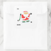 Hockey Weihnachtsgeschenk Tag Stickers (Tasche)