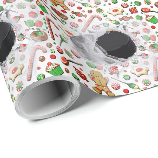 Hockey Weihnachtsgeschenk Wrapping Paper Geschenkpapier (Rolleneckpunkt)
