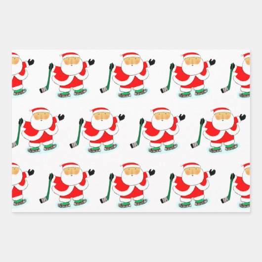 Hockey Weihnachtsgeschenk Wrapping Paper Geschenkpapier Set (Vorderseite 2)