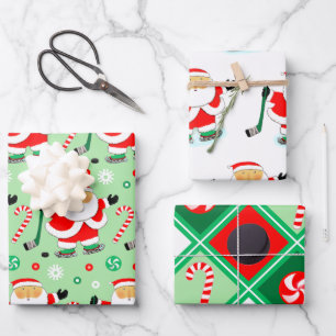Hockey Weihnachtsgeschenk Wrapping Paper Geschenkpapier Set