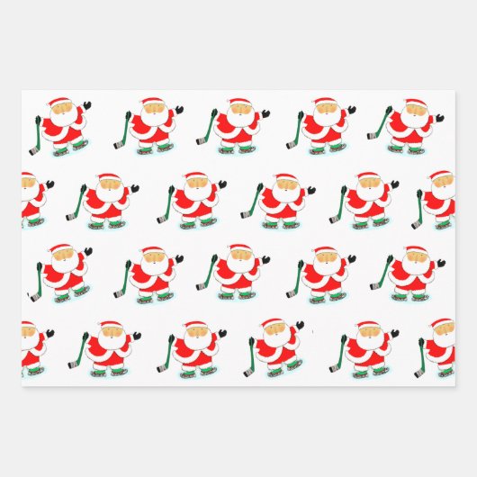 Hockey Weihnachtsgeschenk Wrapping Paper Geschenkpapier Set (Vorderseite 2)