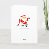 Hockey-Weihnachtsgrußkarten Feiertagskarte (Rückseite)