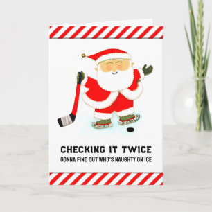 Hockey-Weihnachtsgrußkarten Feiertagskarte