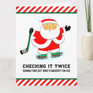 Hockey-Weihnachtsgrußkarten Karte