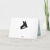 Hockey Weihnachtskarte - Blue Eis Sticks Puck Karte (Rückseite)