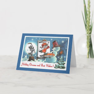 Hockey-Weihnachtskarte Feiertagskarte