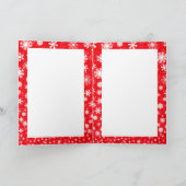 Hockey Weihnachtskarte - Giralspieler - rot weiß Karte (Innenseite)