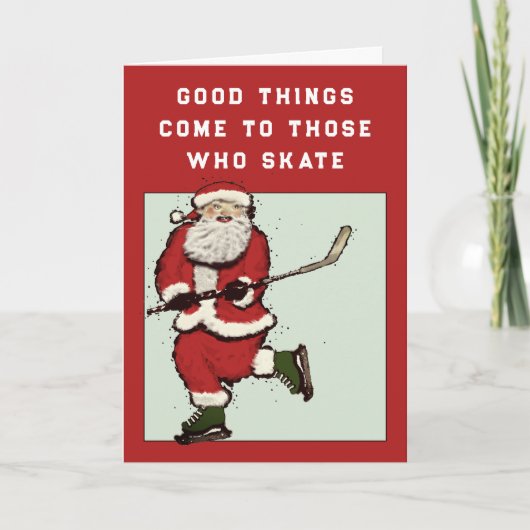 Hockey Weihnachtskarten Feiertagskarte (Vorderseite)