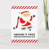 Hockey Weihnachtskarten Feiertagskarte (Vorderseite)