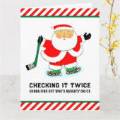 Hockey Weihnachtskarten Karte (Gelbe Blume)